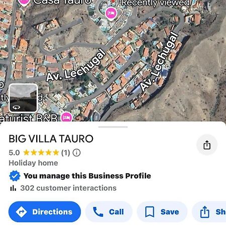 Big Villa Tauro With Private Heated Saltwater Pool & Jacuzzi & Bbq & Game Room & Arcade Games Mogán エクステリア 写真